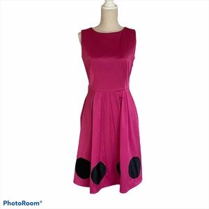 Oscar de la Renta Pink Lined Satin Dress